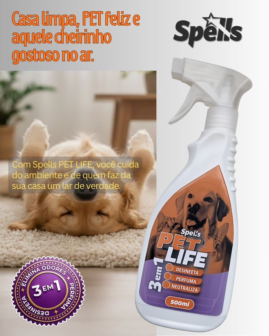 SPELLS PETLIFE - 3 em 1