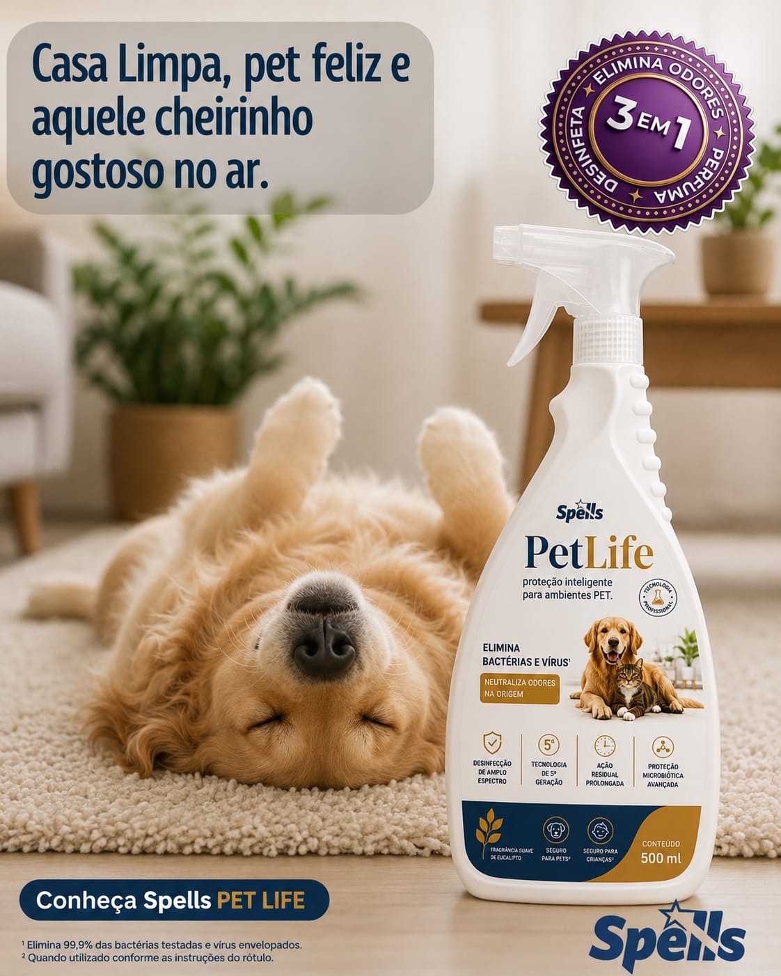 SPELLS PETLIFE (3 em 1) 500ml