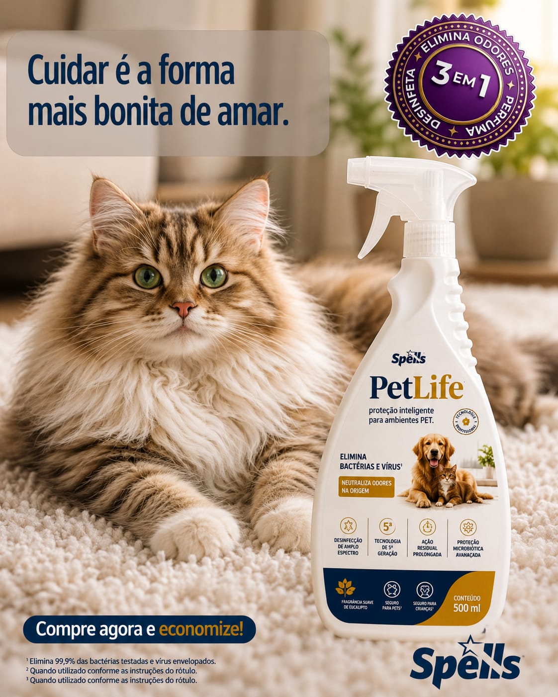 SPELLS PETLIFE (3 em 1) 500ml