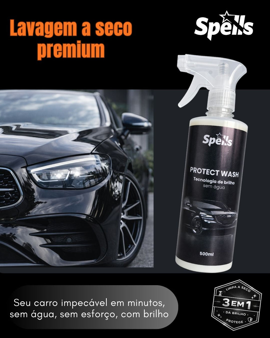 KIT HIDRATANTE COURO + SHAMPOO AUTOMOTIVO SEM ENXAGUE